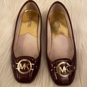 Michael Kors Merlot Patent Leather Flats